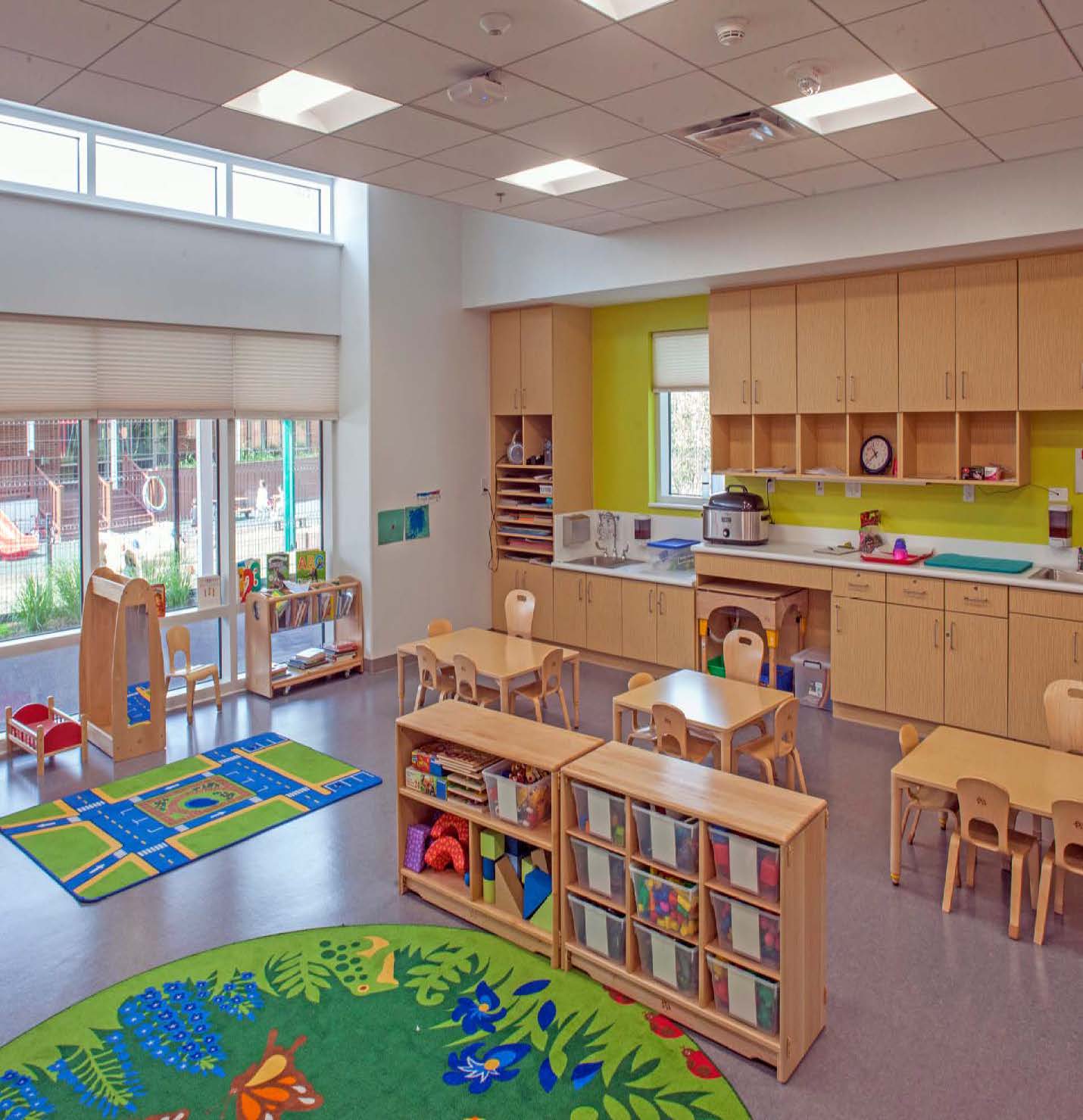 Photo of a classroom in the Northwest Child Care Center